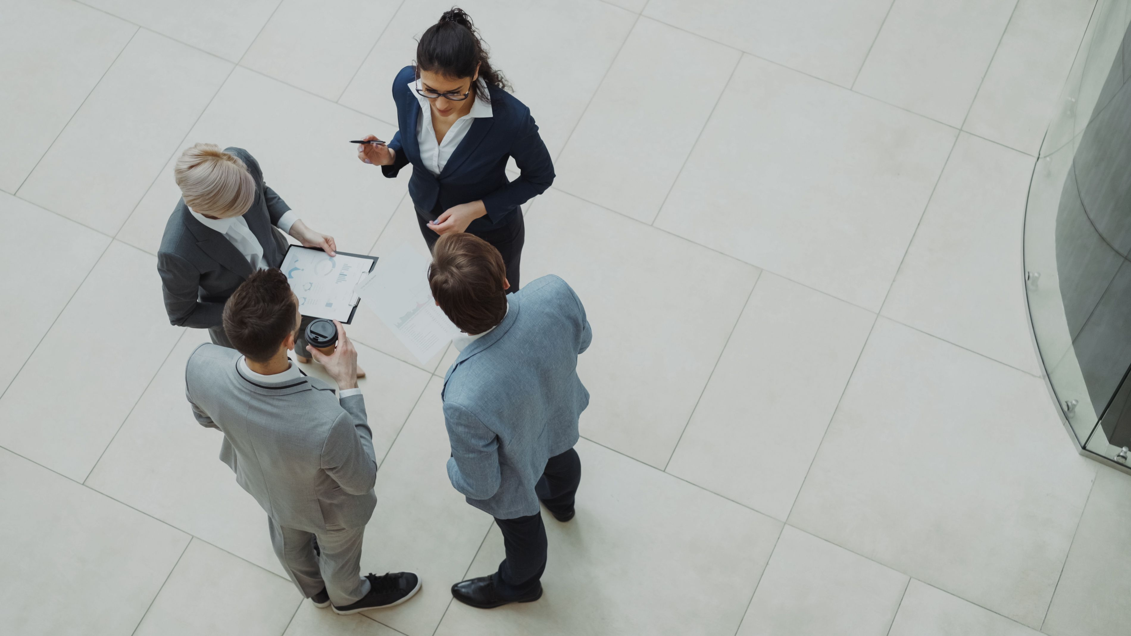 Marketing team reviewing verified lead data