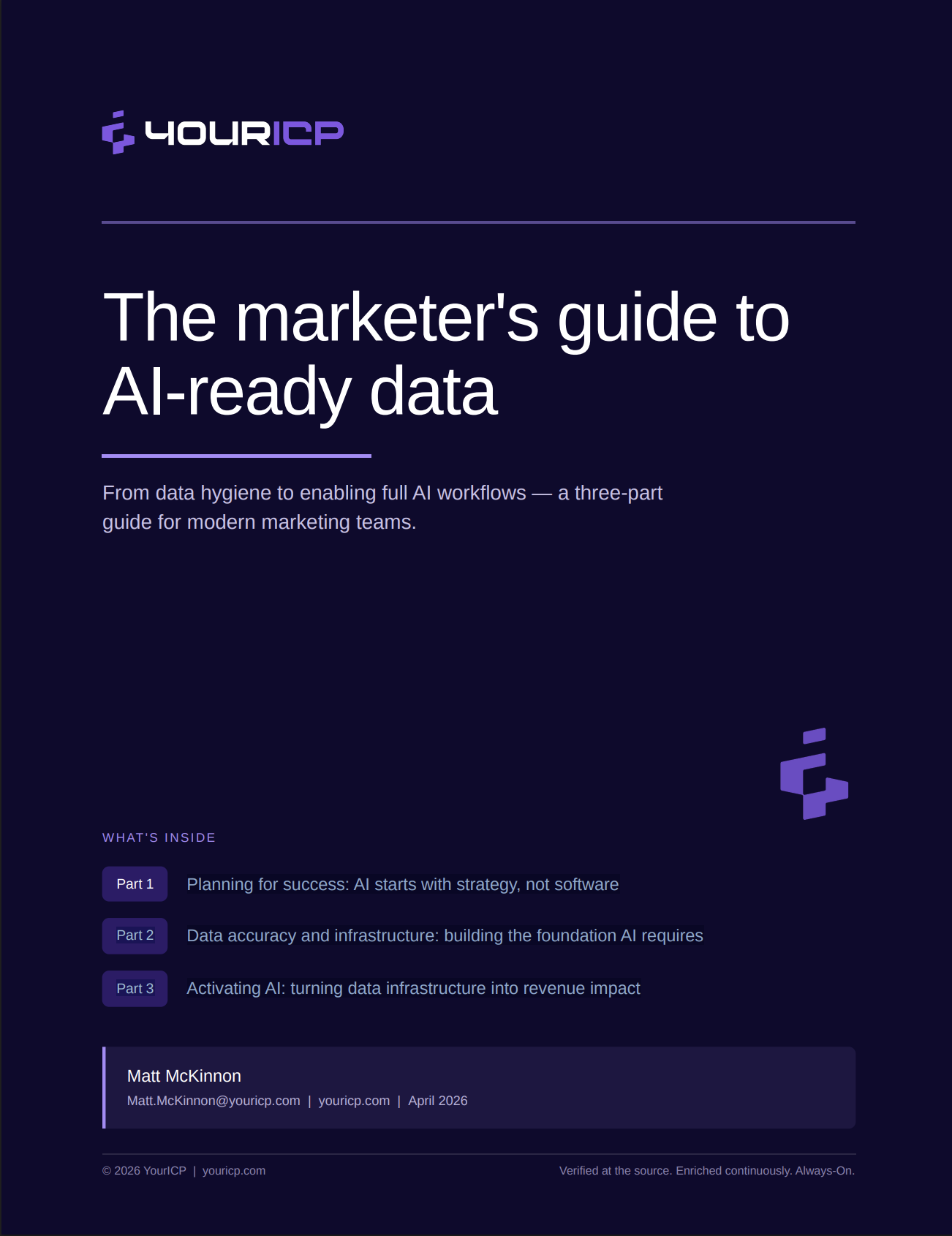 The marketer's guide to AI-ready data whitepaper cover